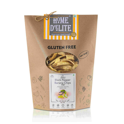 Home Delite Healthy Food Snacks Black Pepper Banana Chips Black pepper flavoured banana crisps