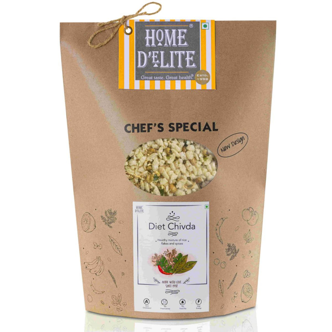 Home Delite Healthy Food Snacks Diet Chivda Healthy mixture of rice flakes and spices