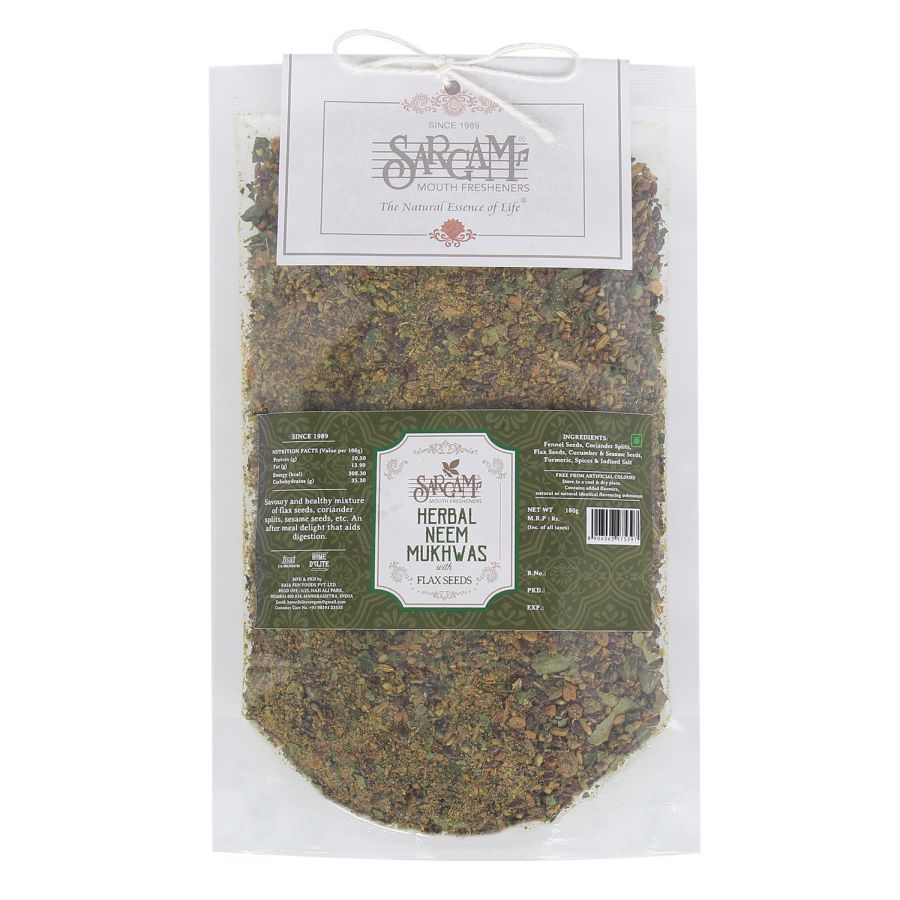 Sargam Mouth Fresheners Mukhwas Churan Digestive herbal neem mukhwas savoury and healthy mixture of flax seeds coriander splits sesame seeds etc an after meal delight that aids digestion