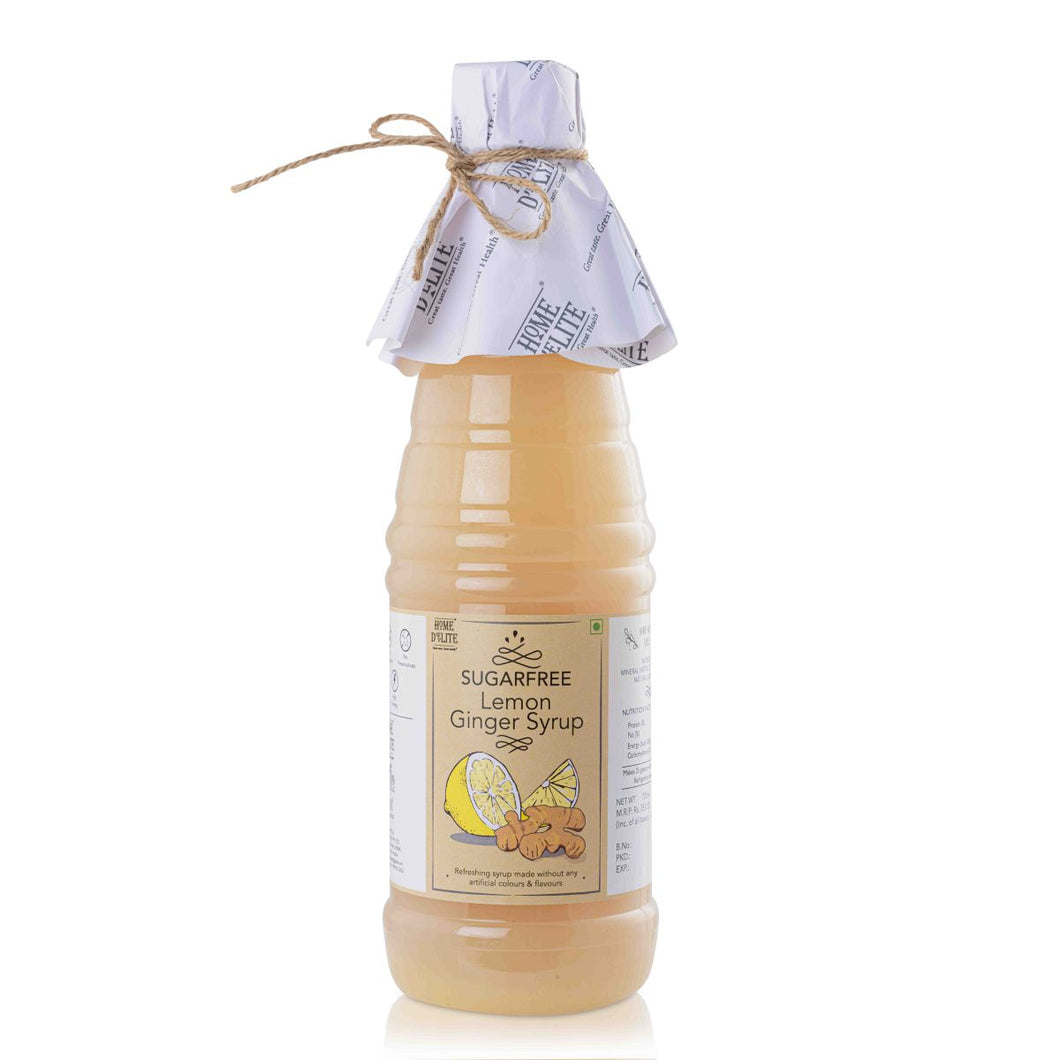 Home Delite Healthy Food Snacks Lemon Ginger Syrup Refreshing syrup made without any artificial colour & flavours