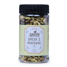 Load image into Gallery viewer, Sargam Mouth Fresheners Mukhwas Churan Digestive omega 3 mukhwas a high protein mixture packed with essential nutrient in the form of flax seeds pumpkin seeds sesame seeds etc along with almonds its mild mint flavour freshens your palate instantly
