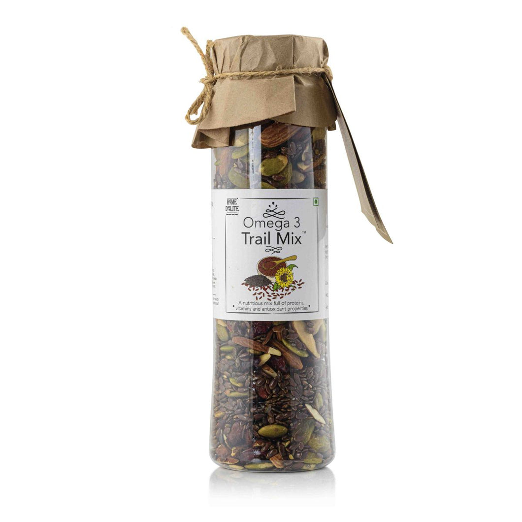 Home Delite Healthy Food Snacks Omega 3 Trail Mix A nutritious mix full of proteins, vitamins and antioxidant properties