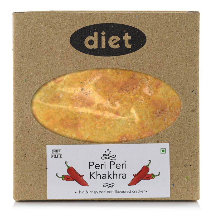 Home Delite Healthy Food Snacks Peri Peri Khakhra Thin and crisp peri peri flavoured cracker