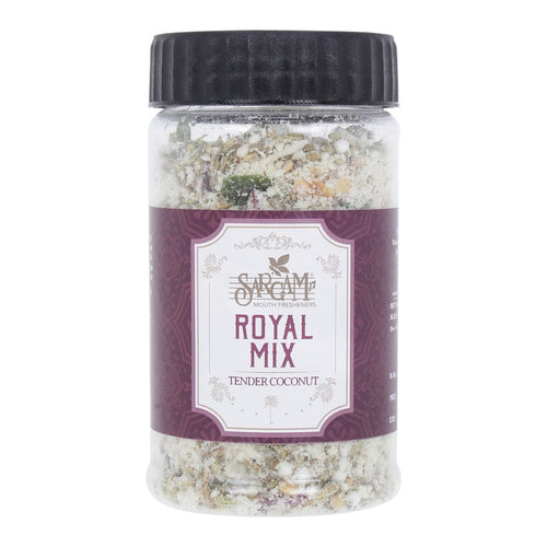 Sargam Mouth Fresheners Mukhwas Churan Digestive Royal Mix a hint of mint with sliced and desiccated coconut garnished with rose petals family delight which can be enjoyed by all