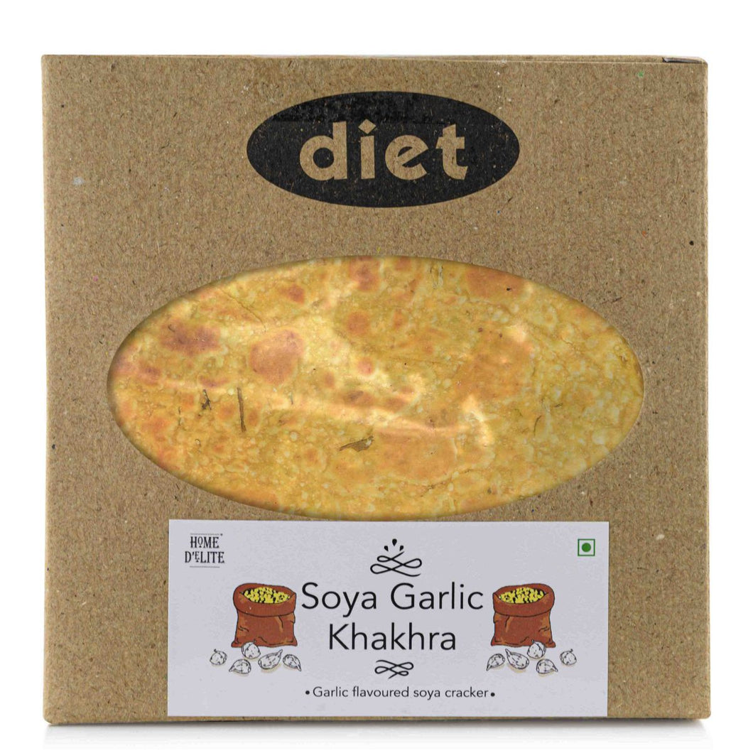 Home Delite Healthy Food Snacks Soya Garlic Khakhra Garlic flavoured soya cracker