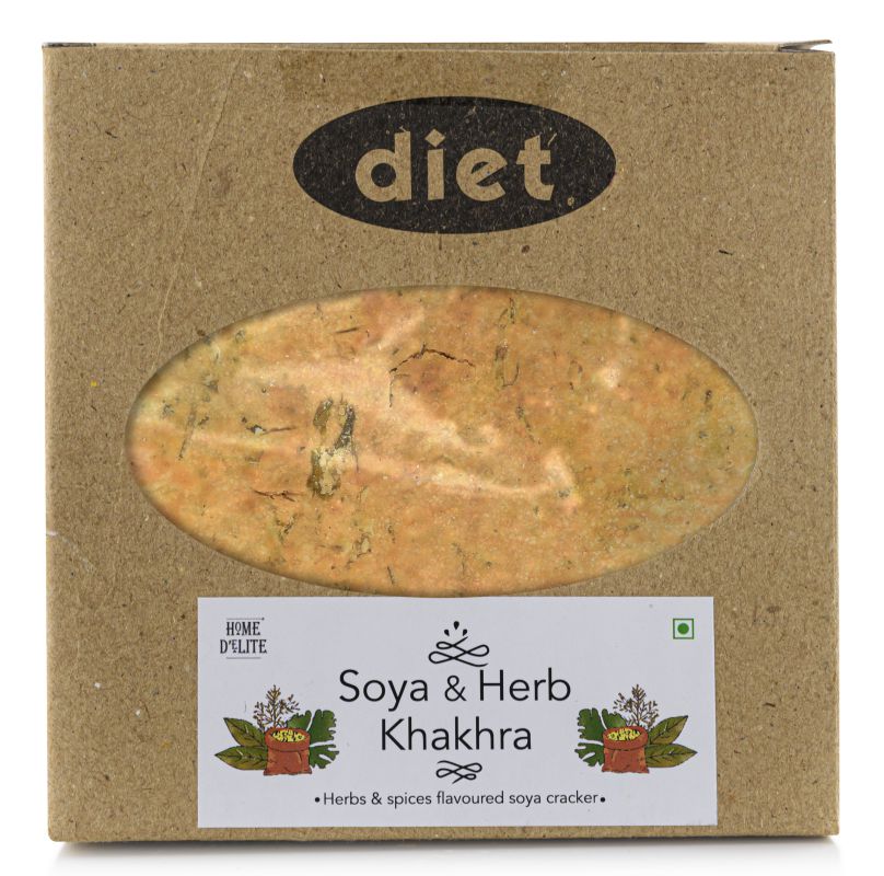Home Delite Healthy Food Snacks Soya and Herb Khakhra herbs and spices flavoured soya cracker