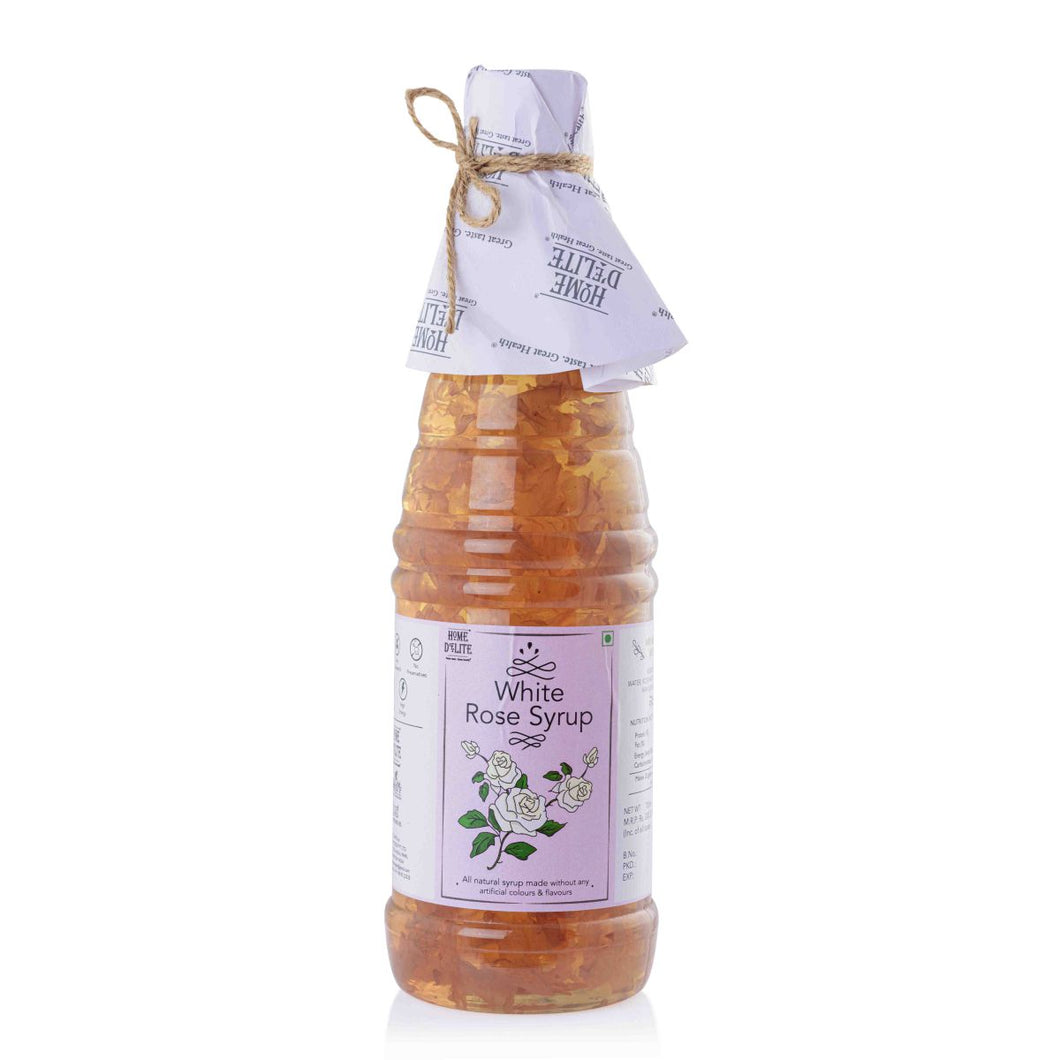 Home Delite Healthy Food Snacks White Rose Syrup All natural syrup made without any artificial colours and flavoured